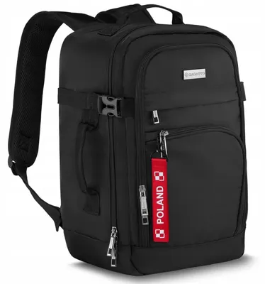 Zdjęcie produktu dla Plecak kabinowy Zagatto 40x30x20 cm – bagaż podręczny Ryanair, uniseks, czarny