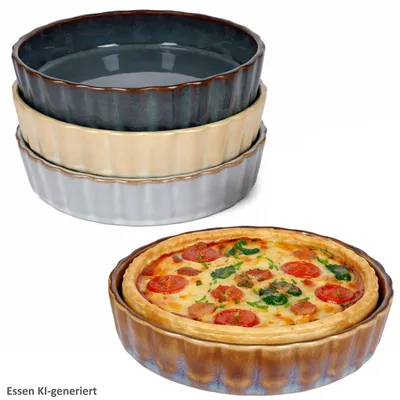 Obrázek produktu pro Sada 4 ks keramických misek Gustos na crème brûlée a quiche, 4 barvy