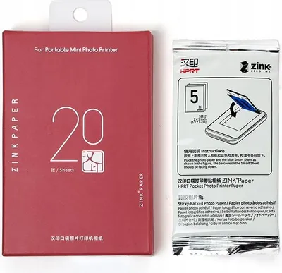 Produktbild von ZINK-FOTOPAPIER für MOBILE FOTO-LASERDRUCKER 20 Stück 2x3