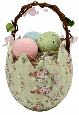 Produktbild von Eurofirany Dekorative Osterkorb aus Kunststoff 18cm
