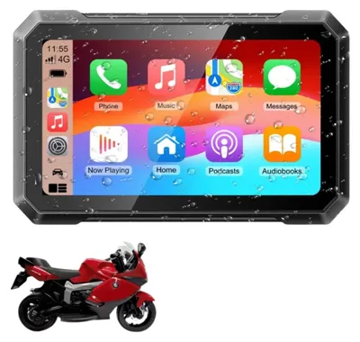 Zdjęcie produktu dla Nawigacja GPS do motocykli - System nawigacji motocyklowej - Nawigacja - Uchwyt do motocykla - Uchwyt do telefonu - Ekran IPS 7 cali