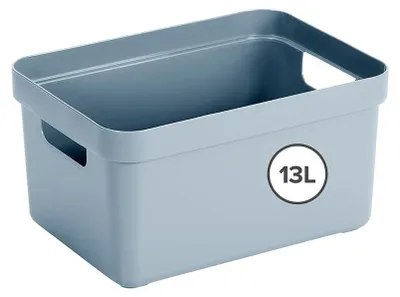 Aufbewahrungsbox 13L Blau, stapelbar, 35x24,6x18,3 cm