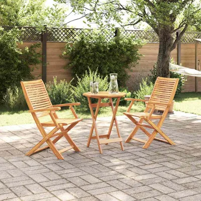 Produktbild von vidaXL Klapp Bistro Set 3 stk. Braun Massivholz Akazie