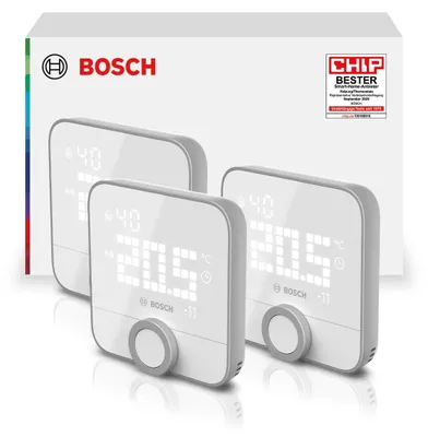 Produktbild von Bosch Smart Home Raumthermostat II für kabelgebundener Heizsysteme, 230 V, 3er S