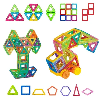 Image de Composants magnétiques - Un cadeau parfait pour les enfants (82 pièces)