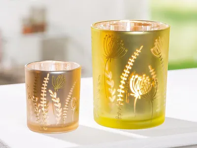 Produktbild von Gilde Glas Windlicht "Wiesenzauber" VE8 so 27620