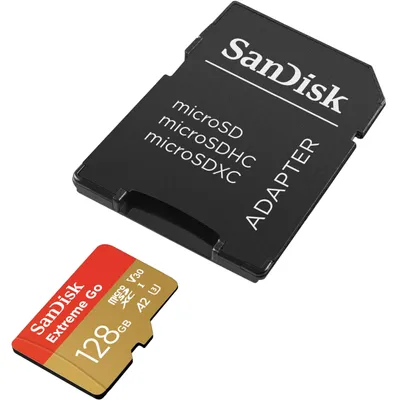 Immagine prodotto di SANDISK Extreme Go, scheda microSDXC da 128 GB (compatibile con smartphone e tablet Android)