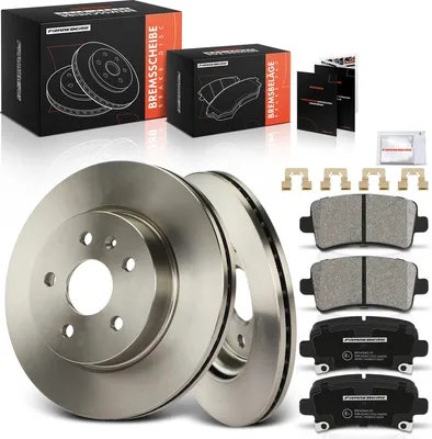 Obrázok produktu pre Frankberg 2x brzdové kotúče 4x brzdové doštičky zadná náprava pre Chevrolet Malibu Opel Insignia A Sports Tourer Saab 9-5