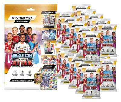 Image de Topps - Match Attax Ligue des champions 2025/26 - Cartes à collectionner - 1 pack de démarrage + 20 boosters