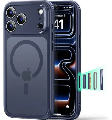 Obrázek produktu pro Pouzdro na telefon iPhone 18 Pro Max / 17 Pro Max, značky ESR, model Classic Hybrid s funkcí MagSafe, barva tmavě modrá/šedá
