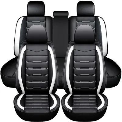 Imagen del producto de Fundas para asientos de coche, impermeables, de ajuste universal, BLANCAS