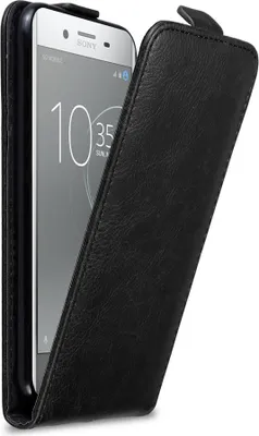 Image de Cadorabo Housse pour Sony Xperia XZ PREMIUM Housse de protection en noir Flip Etui Housse de téléphone portable Case Cover