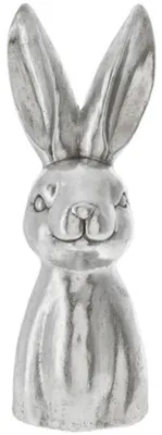 Produktbild von Deko-Statue Osterhase - Buste - Silber - Polyresin - 51 cm - Hase / Kaninchen - Osterdekoration