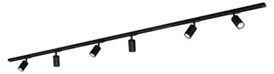 Immagine prodotto di Sistema a binario Briloner Rail, set completo, 6 faretti GU10, orientabili, girevoli, nero, 2,25 m