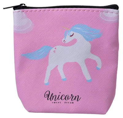 Produktbild von Clayre & Eef Brieftasche 11x11 cm Rosa Polyurethan Einhorn