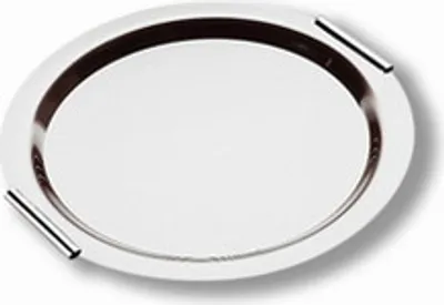 Produktbild von 1x Tablett "Finesse", rund 38 cm, aus Edelstahl Serviertablett,
