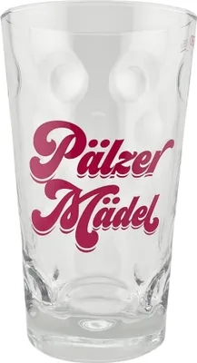 Produktbild von Pälzer Mädel Dubbeglas 0,5 Liter - Das Schorleglas für eine echte Pfälzerin
