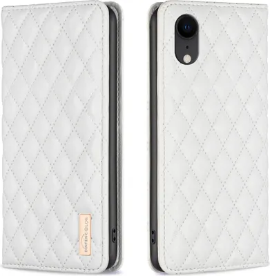 Produktbild von iPhone XR Hülle, Elegant Bookstyle Flip Leder Kartenfächer Schutzhülle mit Ständer für iPhone XR Weiß