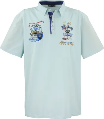 Produktbild von Übergrössen Hippes Polo-Shirt Kurzarm LAVECCHIA Mint 3XL