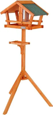 Zdjęcie produktu dla Ptaki - Ptaki - Karmienie - Odporny na warunki atmosferyczne dach - 45x30x120 cm - Kolor drewna