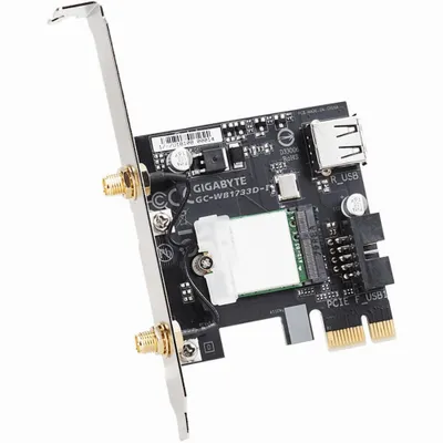 Produktbild von GIGABYTE GC-WB1733D-I, Eingebaut, Kabellos, PCI Express, WLAN / Bluetooth, Wi-Fi 5 (802.11ac), 1733 Mbit/s