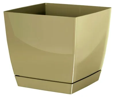 Immagine prodotto di Vaso da fiori 13,5x13,5cm Coubi Square P DUKP135-7502U caffè con latte plastica PROSPERPLAST