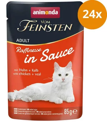 Produktbild von ANIMONDA Vom Feinsten Raffinesse in sauce Chicken with veal - nassfutter für Katzen - 85g