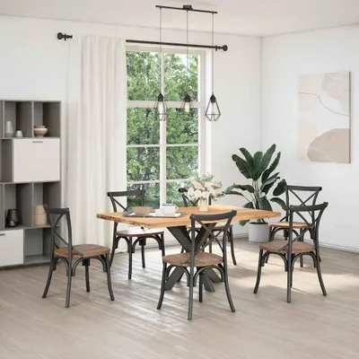 Obrázek produktu pro vidaXL Jídelní noha ve tvaru pavouka antracit 85x85x(72-73) cm ocelová
