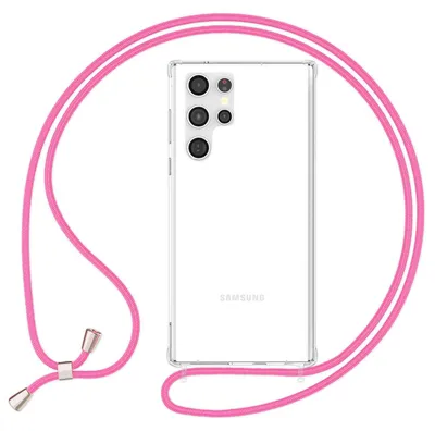 Obrázek produktu pro Průhledný kryt s řetízkem pro Samsung Galaxy S23 Ultra Pink