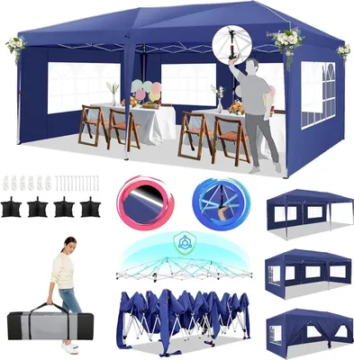 Image de Pavillon pop-up, montage facile, design étanche, bleu marine