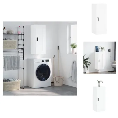 Immagine prodotto di vidaXL Armadio a muro bianco 34,5x34x90 cm materiale legno - Credenze