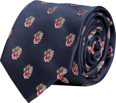 Produktbild von Fabio Farini - 1 Stück weihnachtliche Herren Schlips in 8cm Breit (8cm), Weihnachtsmann