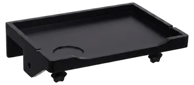 Produktbild von Relaxdays Nachttisch klemmbar, Bambus, H x B x T: 9 x 36 x 25,5 cm, Getränkehalter, Bettablage zum Einhängen, schwarz