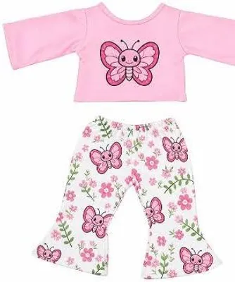 Productafbeelding van Kleding voor baby-poppen, zachte outfits, 43 cm, geschikt voor pasgeboren poppen