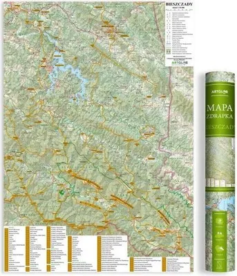 Image de Bieszczady - une carte à gratter, 1:75 000 ArtGlob