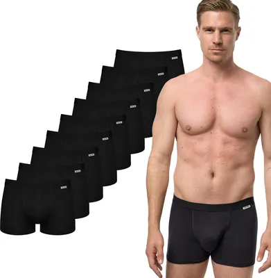 Produktbild von NUR DIE Herren Boxer 9-Pack Baumwolle Stretch Retroshorts - schwarz - Größe L