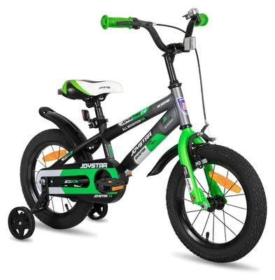 Kinderfahrrad 16 Zoll, grün, mit Stützrädern, 4–7 Jahre