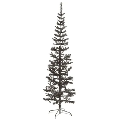 Produktbild von vidaXL Schlanker Weihnachtsbaum Schwarz 210 cm