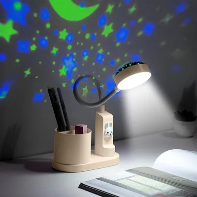Immagine prodotto di Lampada da scrivania per bambini - Luce notturna - Ideale per la lettura e lo studio - Braccio regolabile - 1 - Nero
