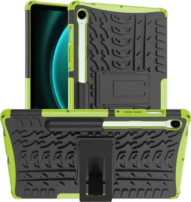 Produktbild von Samsung Galaxy Tab S10 FE / S9 FE Hülle - Coverup Panzer Back Cover mit Ständer - Grün
