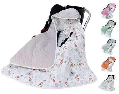 Obrázek produktu pro Dětská deka - Bavlna - 90 x 90 cm - Oboustranná - Zavinovačka a kočárek