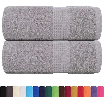 Produktbild von vidaXL Gästetücher FROGN 2 Stk. Grau 30x50 cm 360 g/m²