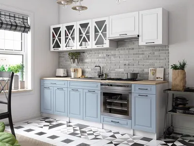 Obrázek produktu pro Kuchyňská linka GERTRID 260cm - Bílá + denim