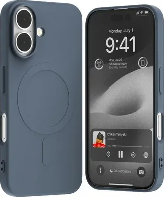 Produktbild von Mercury Magsafe Semi-Silikon Iphone 16 6.1 Marineblau/Sierrablau