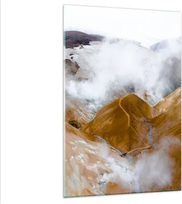 Produktbild von Bilder auf glas - Einteilig - Berge Wolken Landschaft - 80x120cm - Glasbilder - Wandbilder - Bilder - zum Aufhängen bereit - Wanddekoration aus Glas - Glas Bilder - Wandbild auf Glas - GPA80x120-4711