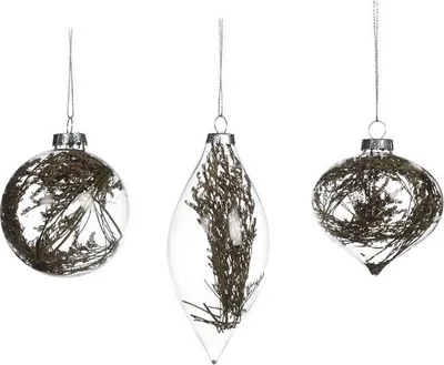 Produktbild von Goodwill Weihnachtskugel Getrocknete Pflanzenteile Braun D 10 cm Vorteilsangebot Sortiment aus 3 Stück