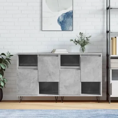 Produktbild von vidaXL Sideboards 2 Stk. Betongrau Holzwerkstoff