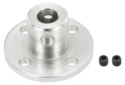 Flanschkupplung 5 mm, 2 Stück, starre Wellenkupplung, silber