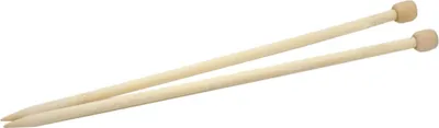 1 Paar Stricknadeln Bambus gerade 8 mm
