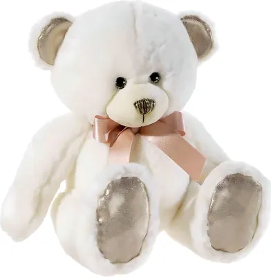 Immagine prodotto di Heunec orsetto di peluche PEARLIE Creamie con fiocco rosé medio, peluche, orsetto di peluche da 23 cm